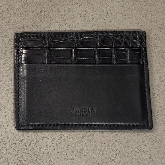 Shinola Matte Alligator Card Holder - Picture 2 of 3
